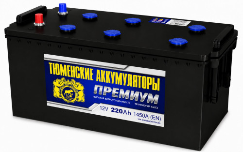 Тюмень Premium 220 Ач (конус) обр.п. (3) - аккумулятор легковой