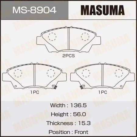 Masuma колодки дисковые MS-8904/ PN-8868 NiBK тормозные