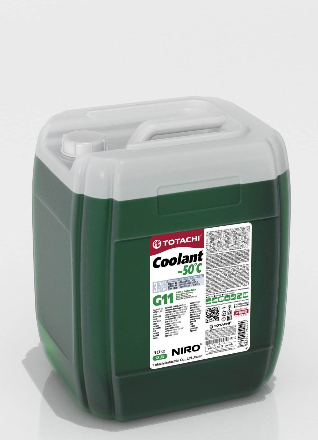 Антифриз TOTACHI GREEN -50 G11 (зеленый) 10кг