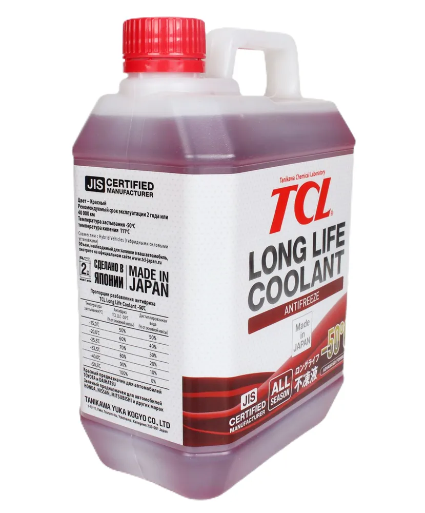Антифриз TCL -50C красный 2л