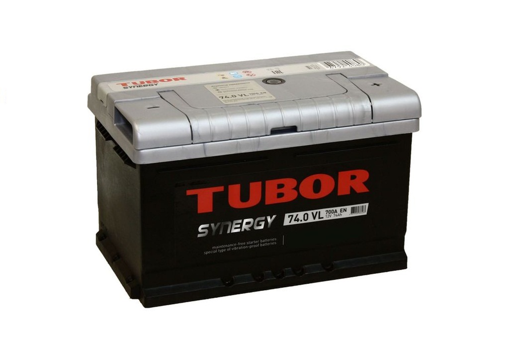 TUBOR SYNERGY 74 Ач (низ) обр. п. (0) - аккумулятор легковой