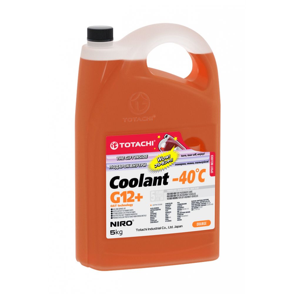 Антифриз TOTACHI ORANGE -40 G12+ 5кг