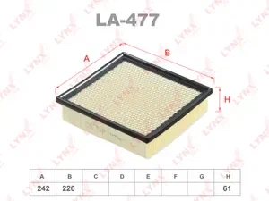 LA477 фильтр воздушный LYNX (A-1519 JS)