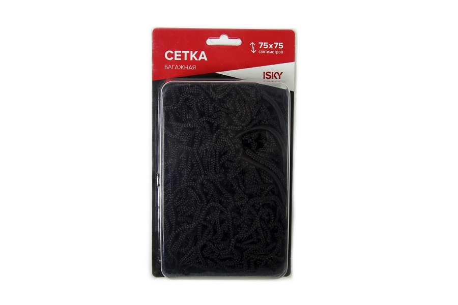 iSky Сетка багажника 75x75 см (4 крюка) icn-7575