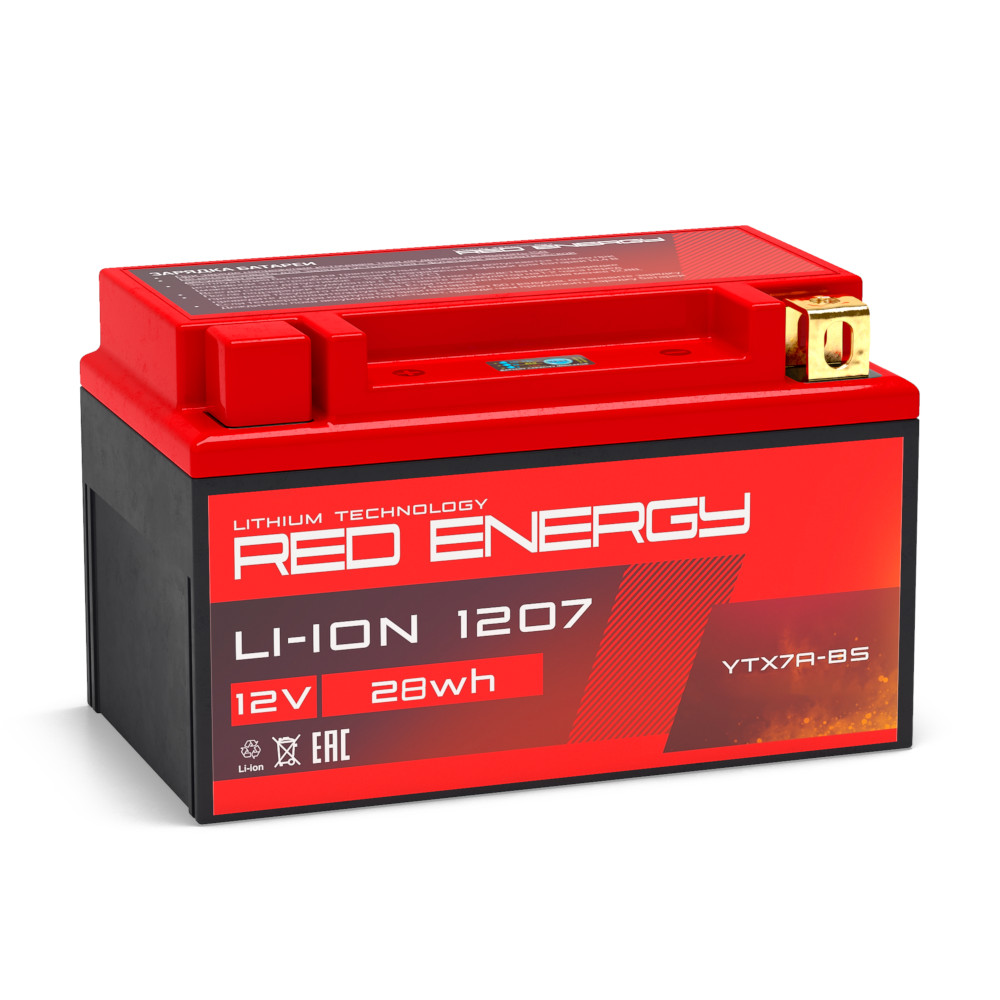 Red Energy Li-ion 1207 7 Ач прям. п. (1) - мото аккумулятор