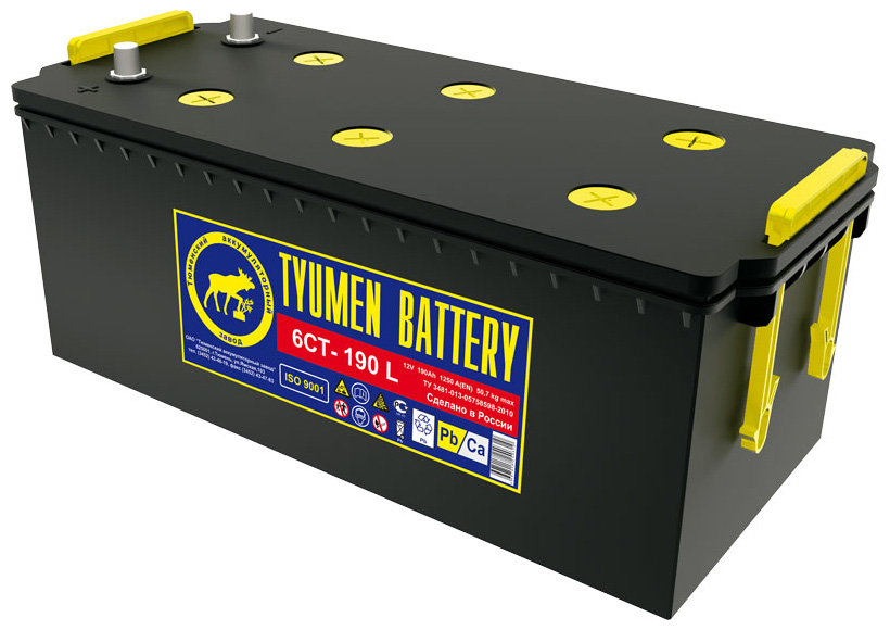 Тюмень 190 Ач (болт) прям.п. (4) - аккумулятор легковой