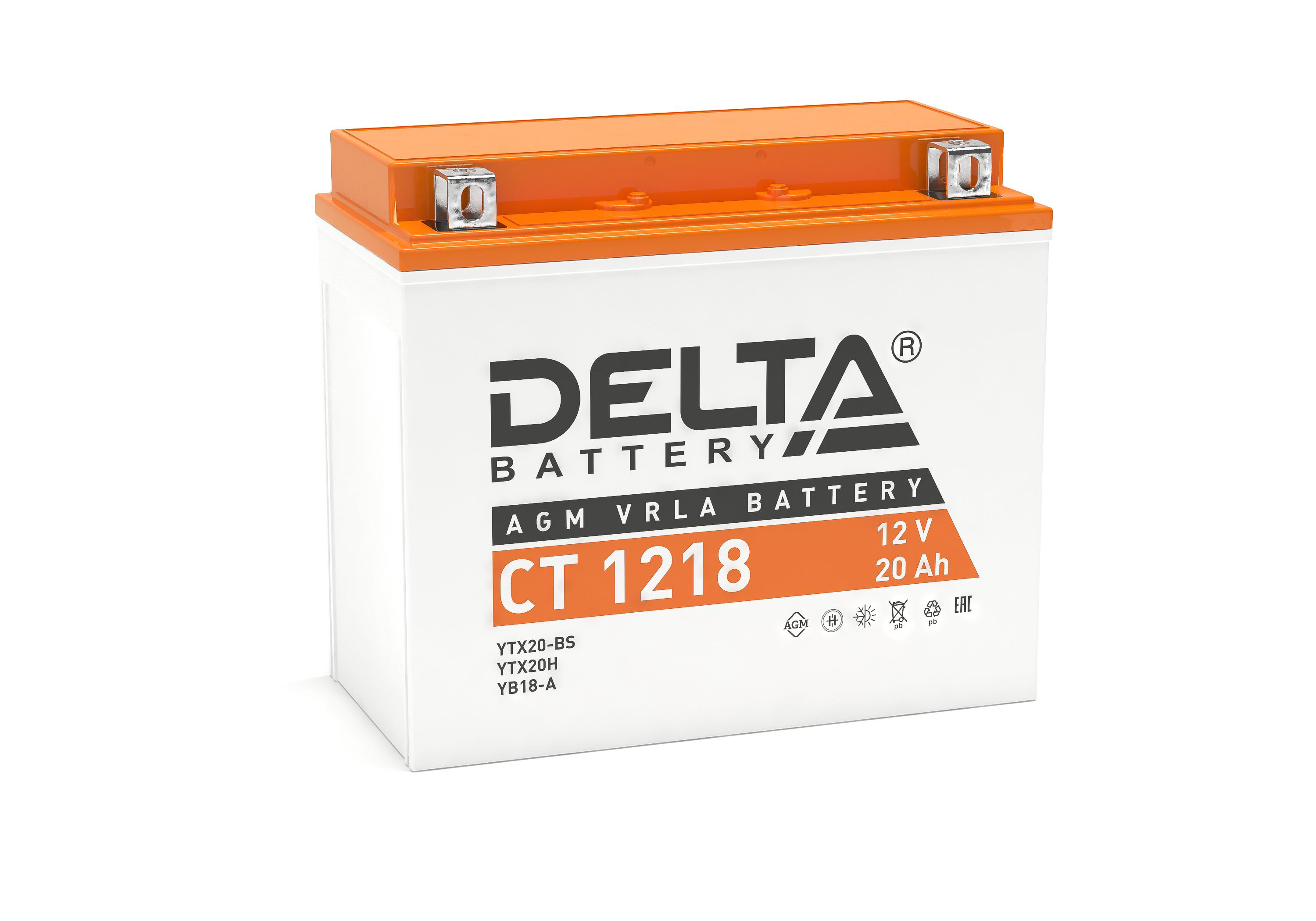 DELTA CT 1218 20 Ач - мото аккумулятор