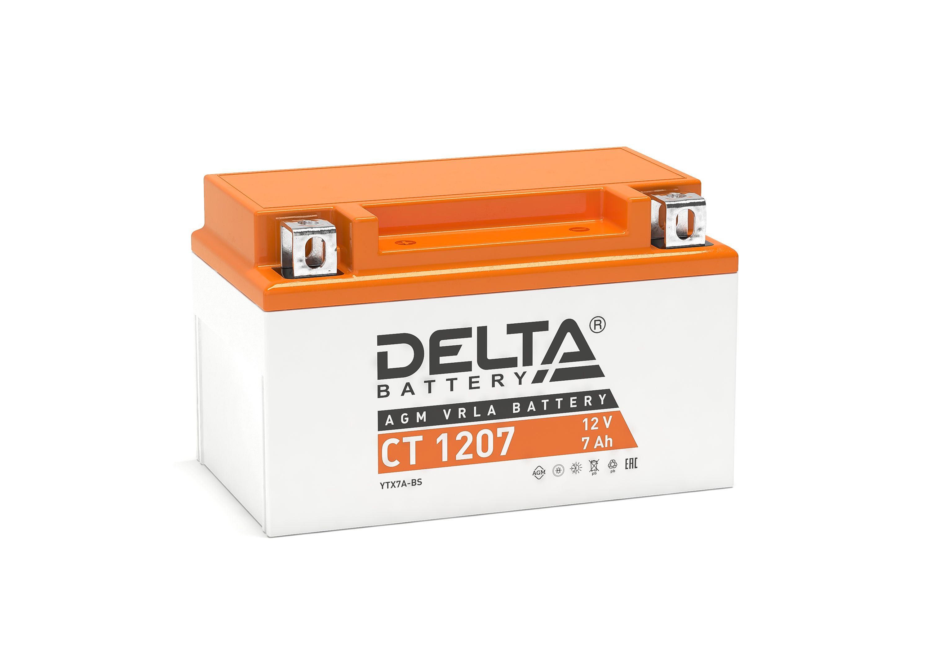 DELTA CT 1207 7 Ач - мото аккумулятор