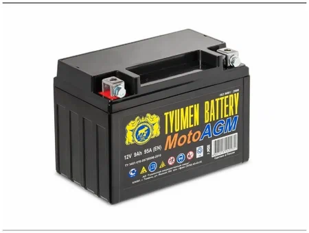 Тюмень 12V 9Ач AGM - мото аккумулятор
