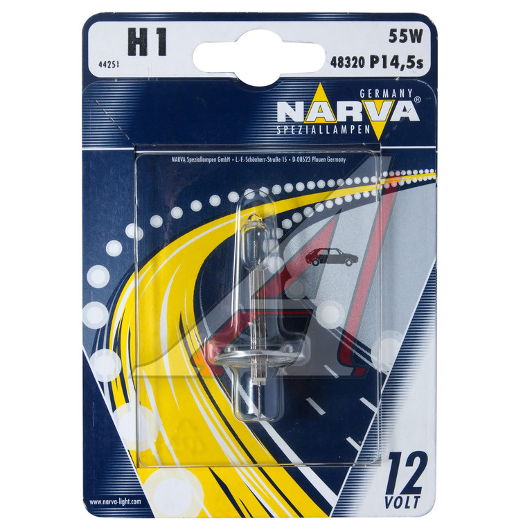 NARVA лампа H1 12V55W 48320 цоколь H1