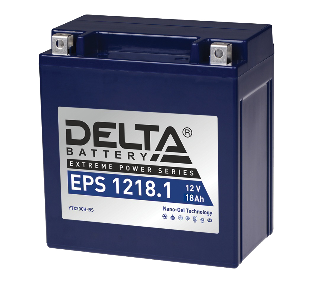 DELTA EPS 1218.1 18 Ач прям. п. (1) - мото аккумулятор