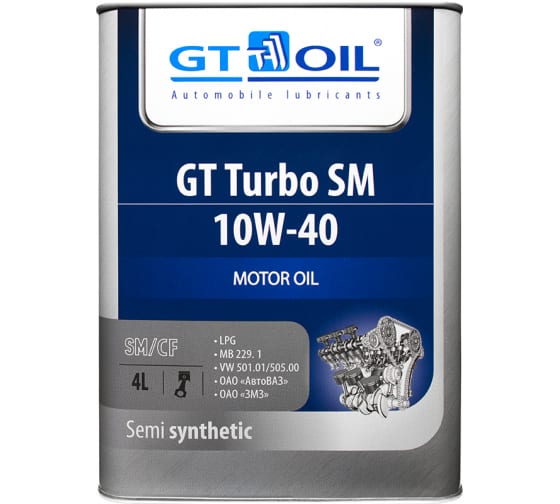 GT масло Turbo 10W-40 SM 4л п/синт