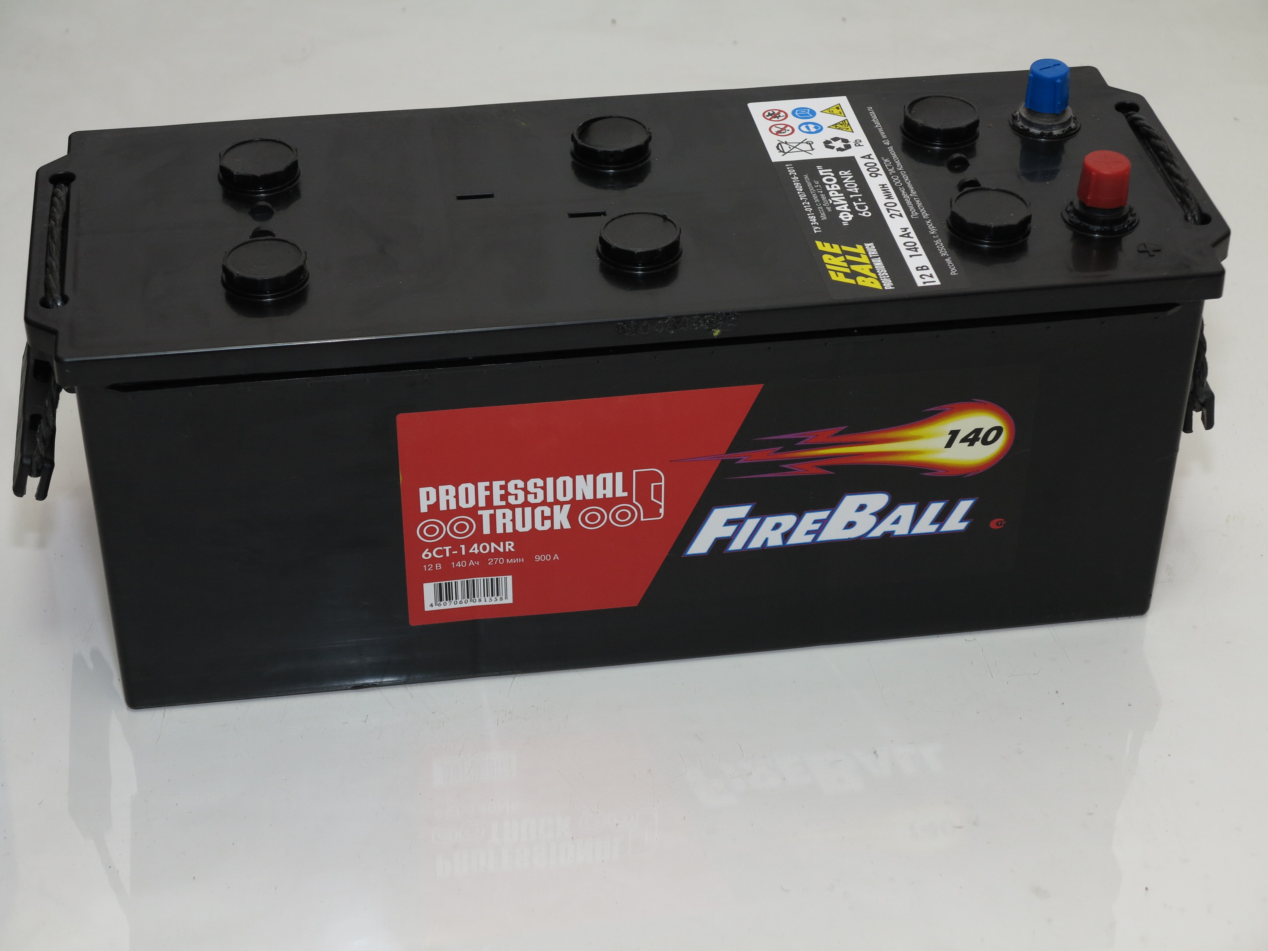 FireBall 140 Ач обр.п. (3) - аккумулятор легковой