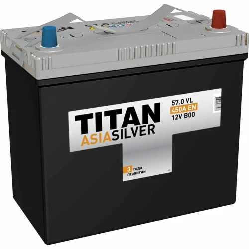 TITAN SILVER 57 Ач (B 24 R) прям.п. (1) - аккумулятор для азиатских автомобилей