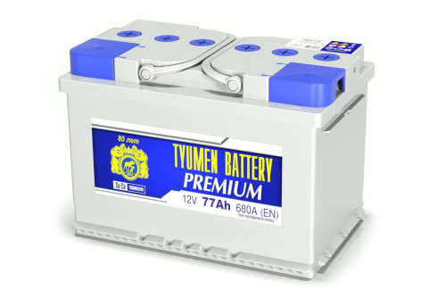 Аккумулятор легковой Тюмень Premium 77 Ач прям.п. (1) по цене 9&nbsp;250 ₽