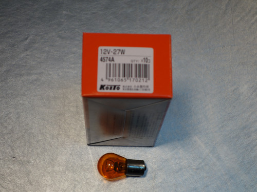 Koito лампа 12V27W (S25) 4574A оранжевая цоколь S25