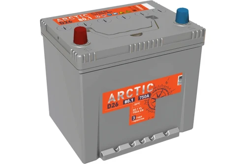 ARCTIC 80 Ач  (D26R) прям.п. (1) УЦЕНКА 2024г. - аккумулятор легковой