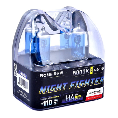 AVANTECH лампа к-т NIGHT FIGHTER H4 12v  AB5004 цоколь H4