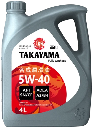 TAKAYAMA масло SN/CF A3B4 5W40 4л синт (пластик)