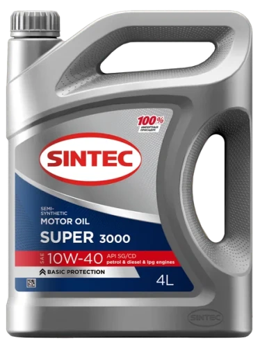 SINTEC масло SUPER 3000 10W-40 SG/CD 4л п/с
