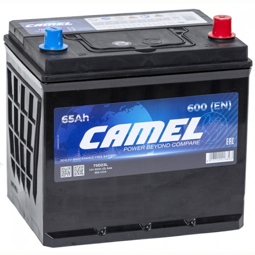 CAMEL 65 Ач (75 D 23L) (0) - аккумулятор для азиатских автомобилей