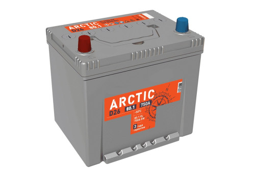 ARCTIC 80 Ач  (D26R) прям.п. (1) - аккумулятор для азиатских автомобилей