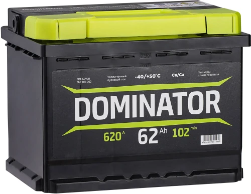 Dominator 62 Ач (низ) обр.п. (0) - аккумулятор легковой