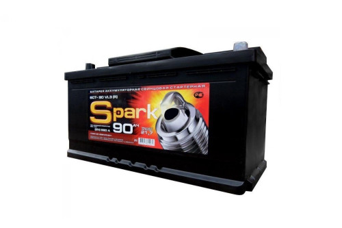 Аккумулятор легковой Spark 90 Ач прям.п. (1) по цене 9&nbsp;490 ₽