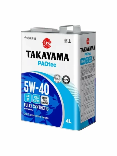 TAKAYAMA масло PAOtec SP/GF-6 0W20 4л синт (метал)