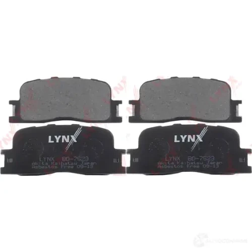 LYNX колодки дисковые BD-7523 (PN-1458) тормозные