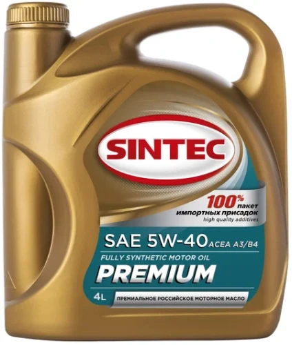 SINTEC масло ПРЕМИУМ 9000 5W-40 A3/B4 4л синт