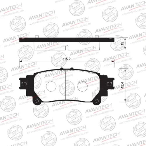 AVANTECH колодки дисковые AV4101 (PN-1846) тормозные