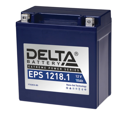 DELTA EPS 1218.1 18 Ач прям. п. (1) - мото аккумулятор