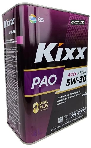 Kixx масло PAO A3/B4-16 5W-30 /4л  синт.