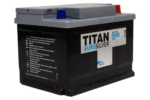 TITAN EUROSILVER 60 Ач (низ) обр.п. (0) - аккумулятор легковой